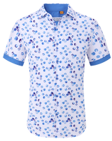 Suslo Gio Printed Short Sleeve Shirt (SC530-8-White)