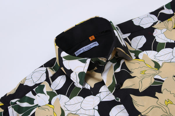 Suslo Floral Printed Short Sleeve Shirt (SC520-5-Green)