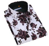 Suslo Floral Printed Short Sleeve Shirt (SC520-24-White)